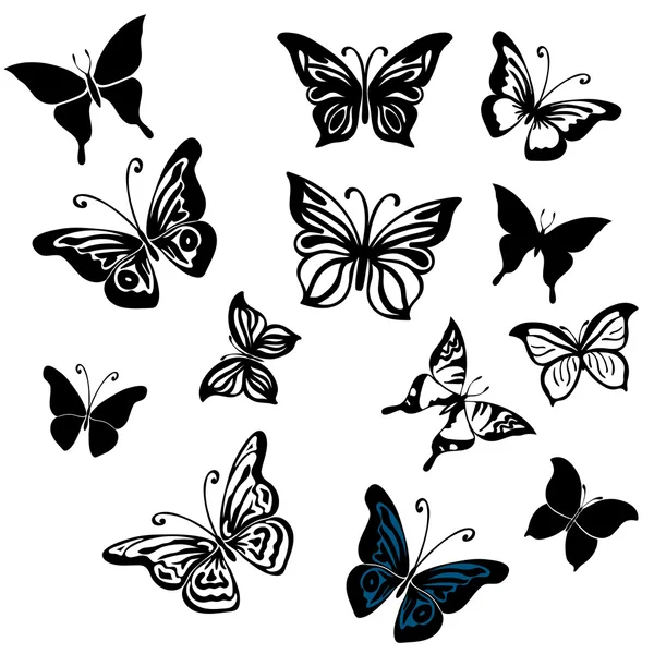 Conjunto de mariposas — Vector de stock