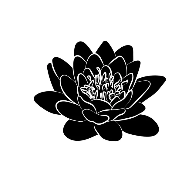 ロータスの花アイコン — ストックベクタ