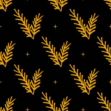 Elle çizilmiş kirazların kusursuz vektör deseni. Arkaplan, ambalaj, tekstil ve aksesuarlar için