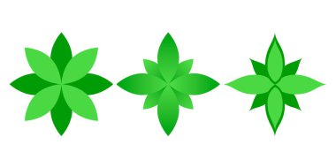 Yeşil eko logosu. İş konsepti. Vektör illüstrasyonu