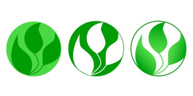 Yeşil eko logosu. İş konsepti. Vektör illüstrasyonu