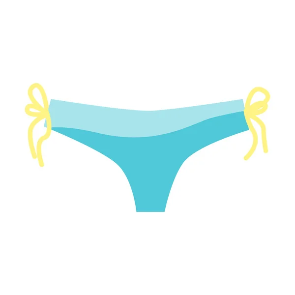 Women Bikini Panties Isolated White Background Vector Illustration — Stock Vector