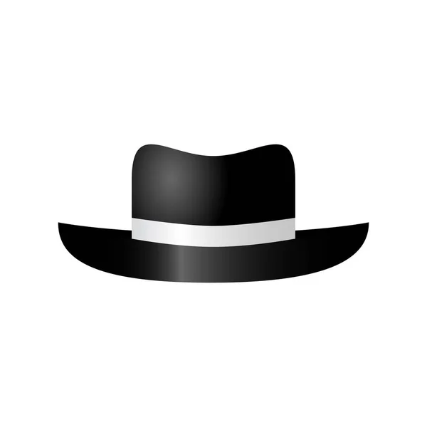 Black mens hat. Isolated on a white background. — Stock Vector