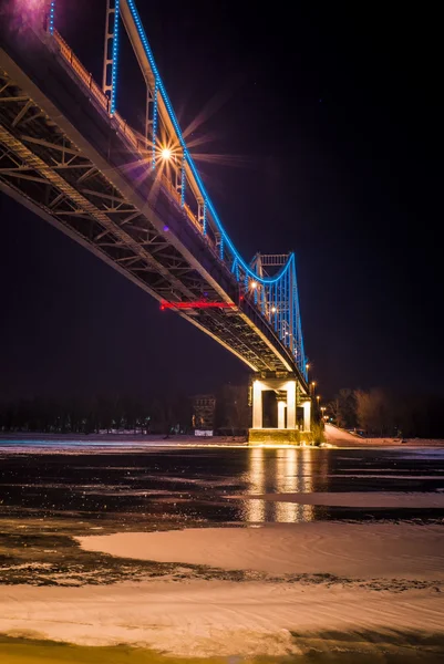 Luzes na ponte — Fotografia de Stock