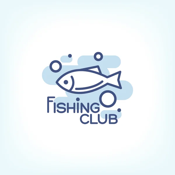 Balık logo veya rozeti şablonu gelin. — Stok Vektör
