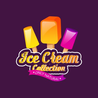 Dondurma koleksiyonu vektör çizim.