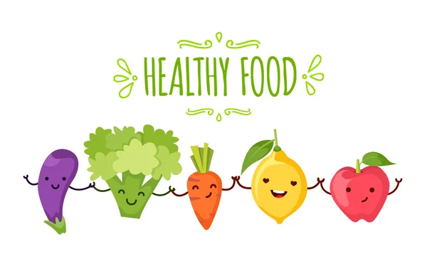 Healty food cartoon representing — Stock Vector