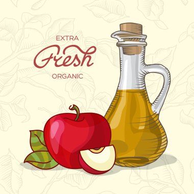 Ekstra taze organik elma suyu