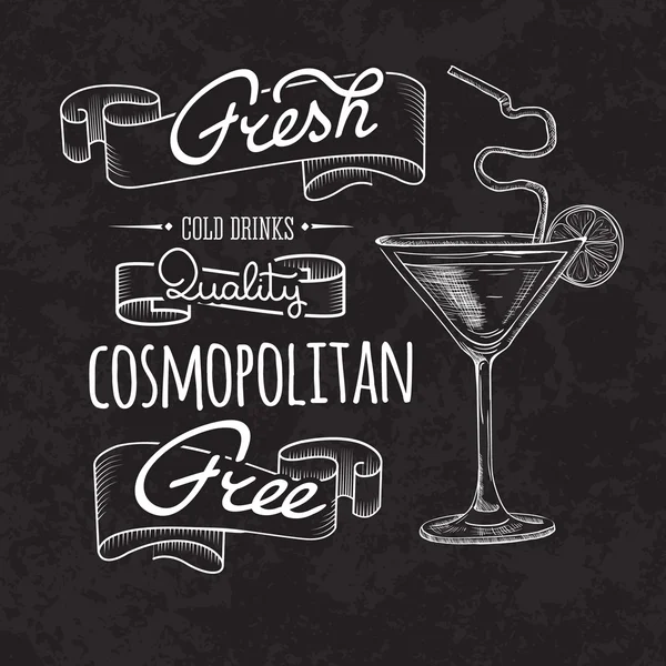 Bar menu de proposition de cocktail — Image vectorielle