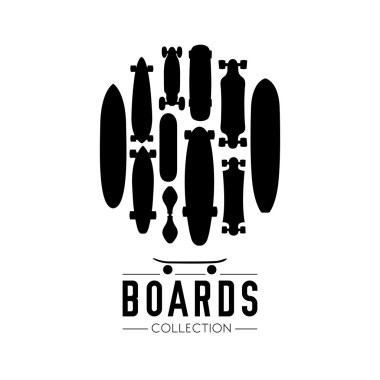 Kaykay ve kaykay vektör çizim Tema