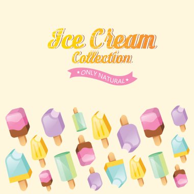 Renkli dondurma vektör toplama