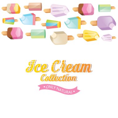 Renkli dondurma vektör toplama