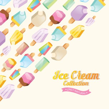 Renkli dondurma vektör toplama