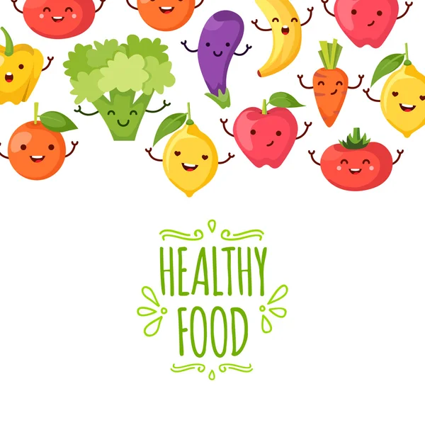 Healty food cartoon representing — Stock Vector