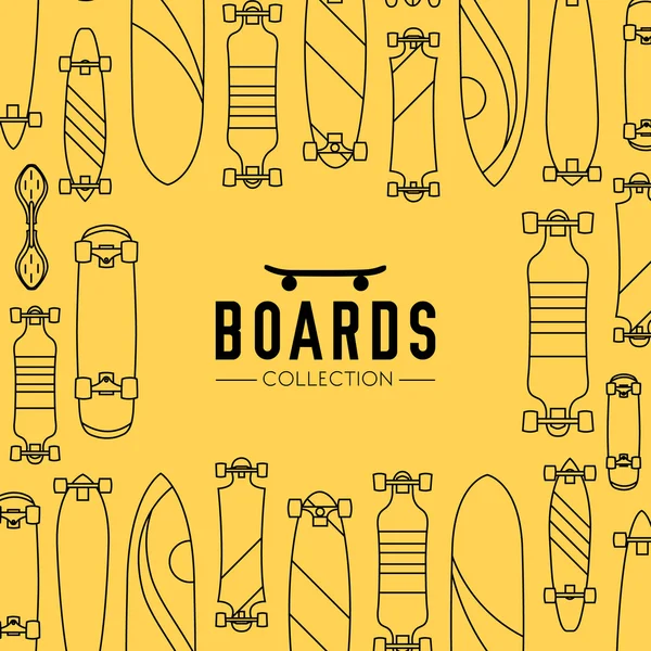 Vektor illustration på temat i skateboard och skateboard — Stock vektor