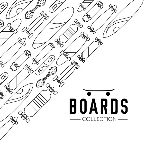 Ilustración vectorial sobre el tema del skateboard y el skateboarding — Archivo Imágenes Vectoriales