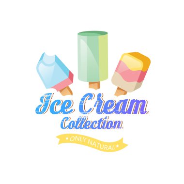 Renkli dondurma vektör toplama