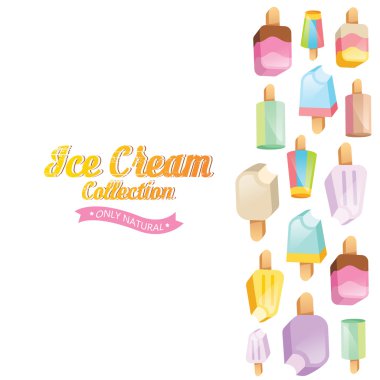 Renkli dondurma vektör toplama