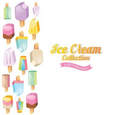 Renkli dondurma vektör toplama