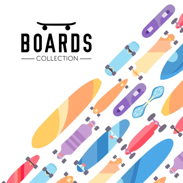 Vektor illustration på temat i skateboard och skateboard — Stock vektor