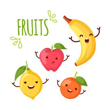 Sağlıklı gıda temsil eden karikatür