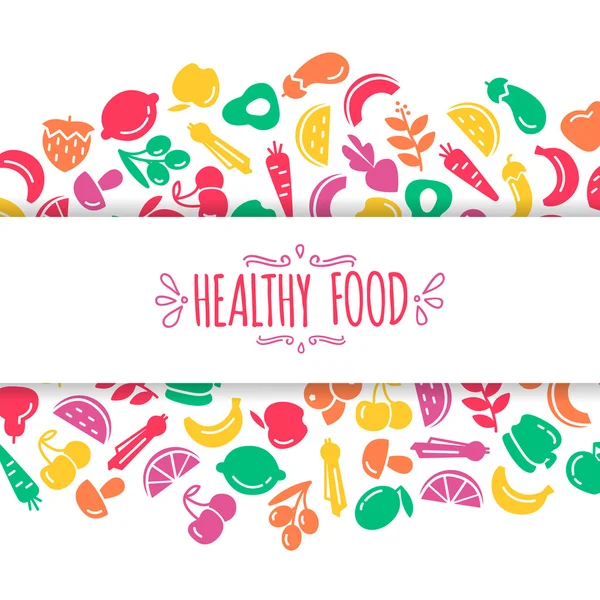 Fundo alimentar Healty representando — Vetor de Stock