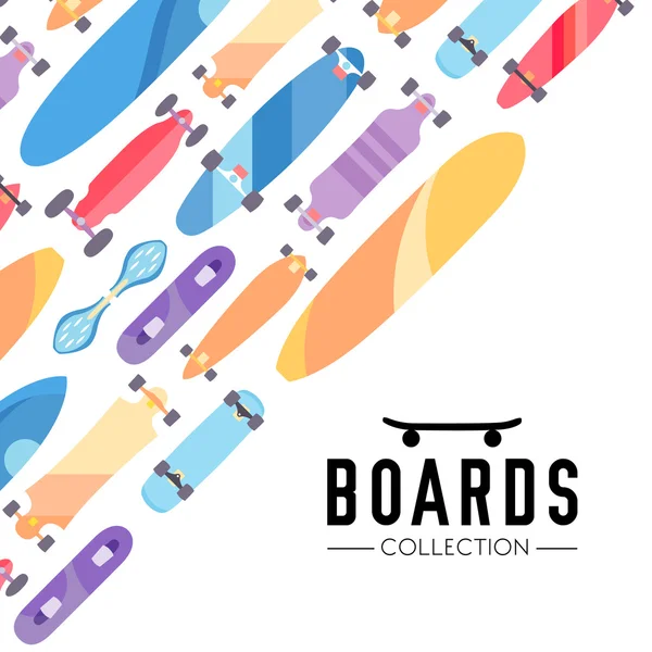 Skateboarding boards theme illustration — Stock Vector