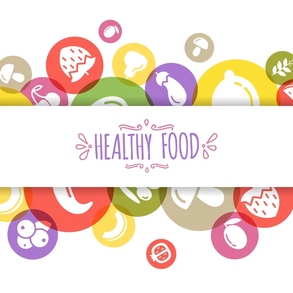 Healty food background representing — Stock Vector