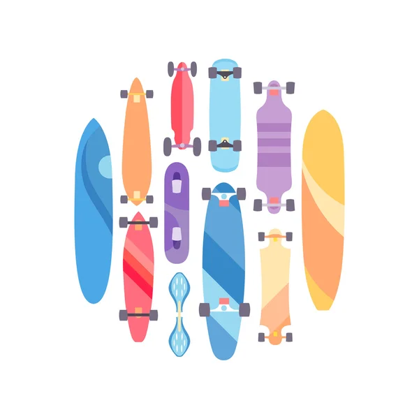 Illustration zum Thema Skateboardbretter — Stockvektor