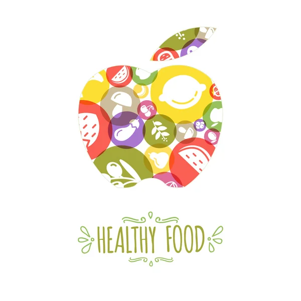 Healty fond alimentaire représentant — Image vectorielle