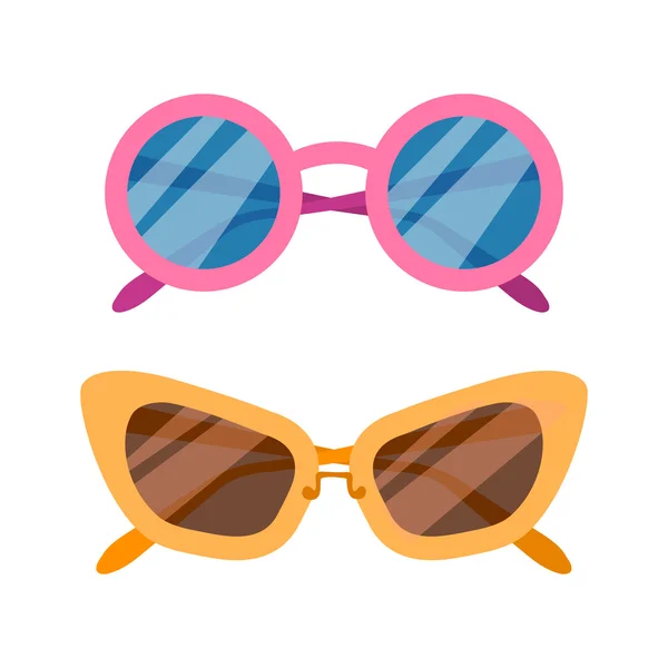 Óculos de sol conjunto ícones — Vetor de Stock