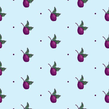 Erik dalı meyve vektör seamless modeli ile