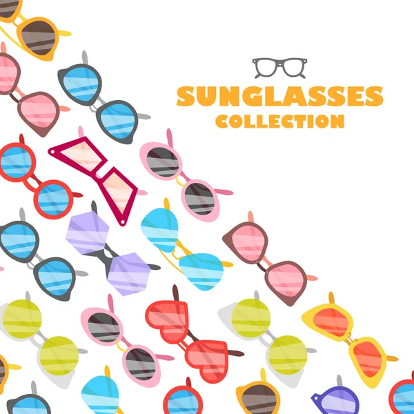 Sonnenbrillen-Ikonen gesetzt — Stockvektor