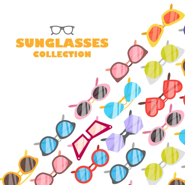 Sunglasses icons set — Stock Vector