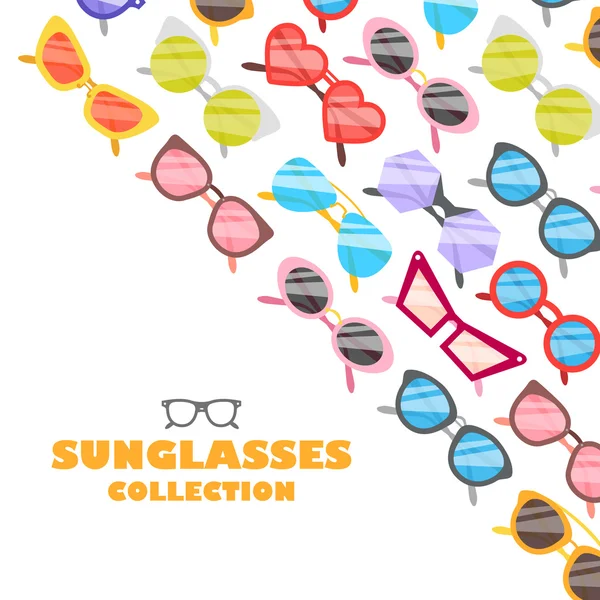 Sunglasses icons set — Stock Vector