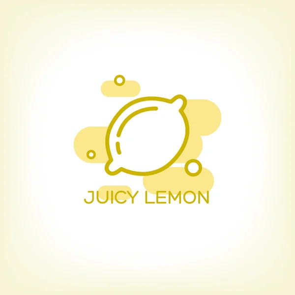 Limon ve sağlıklı meyve logo tasarım — Stok Vektör