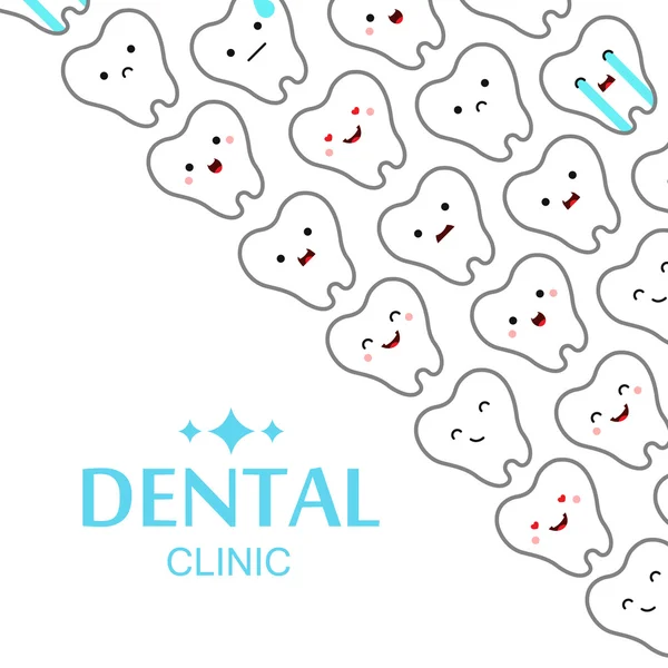 Desenhos animados ilustração dos dentes —  Vetores de Stock