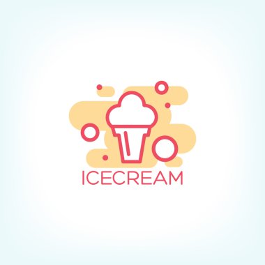 Renkli dondurma logo tasarımı