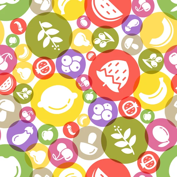 Fruit and vegetables seamless pattern — Stock Vector