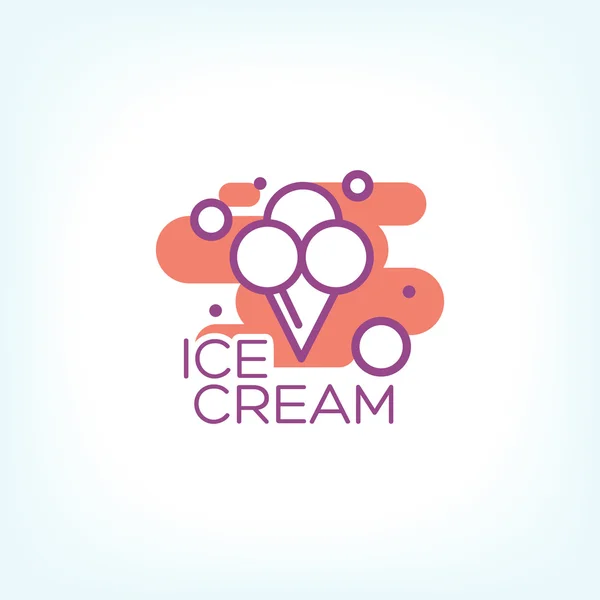 Diseño colorido del logotipo del helado — Vector de stock