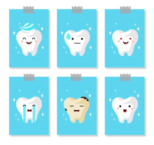 Illustration de dessins animés des dents — Image vectorielle