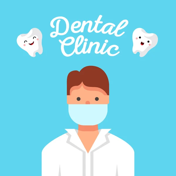 Dentiste Illustration du médecin — Image vectorielle