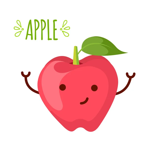 Personagem de desenho animado da Apple —  Vetores de Stock