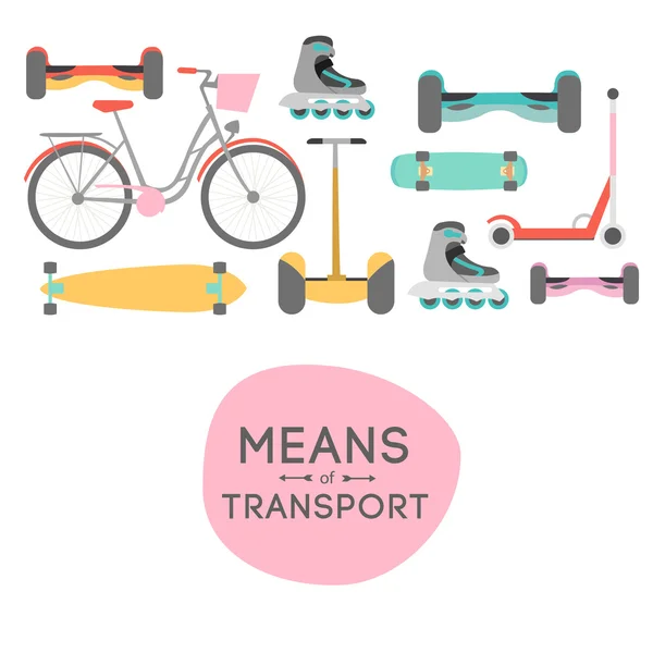Moyens de transport illustration de fond — Image vectorielle