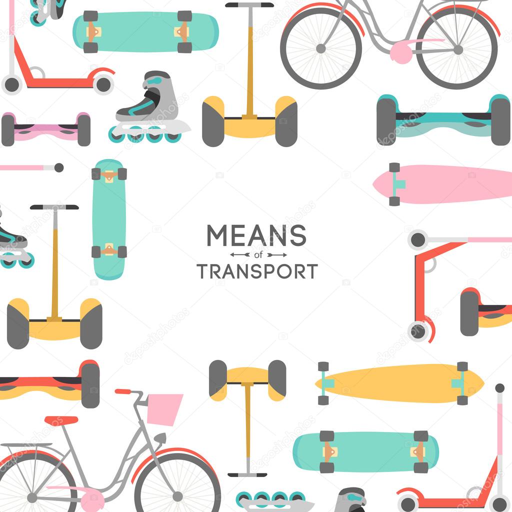 Means of transport background illustration