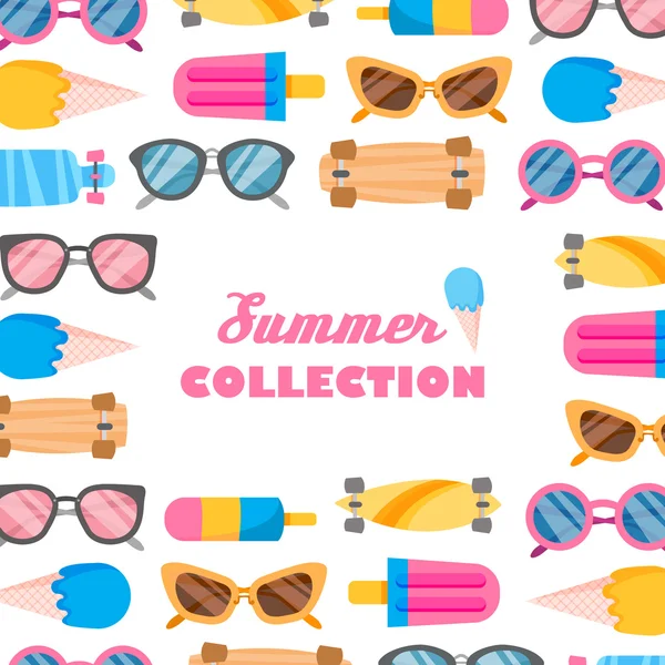 Summer collection background — Stock Vector