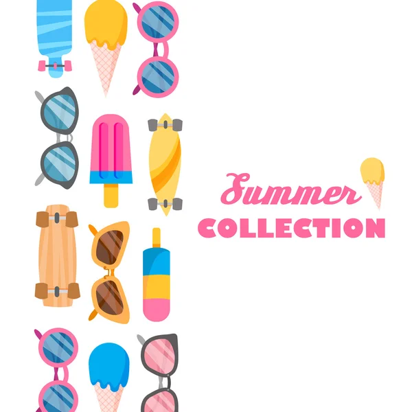 Summer collection background — Stock Vector