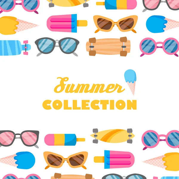 Summer collection background — Stock Vector