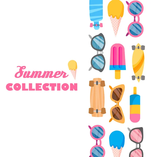 Summer collection background — Stock Vector