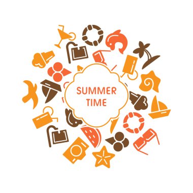 Yaz saati illüstrasyonlar ile kutsal kişilerin resmi